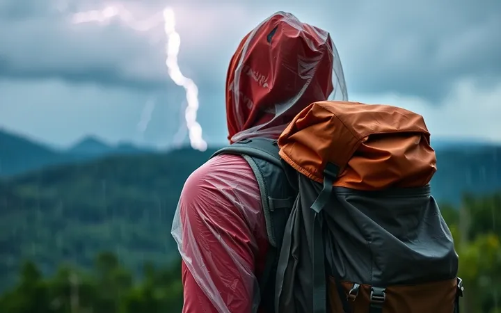 Matériel ultra léger pour trek sous pluie et orage : protection efficace sans surcharge